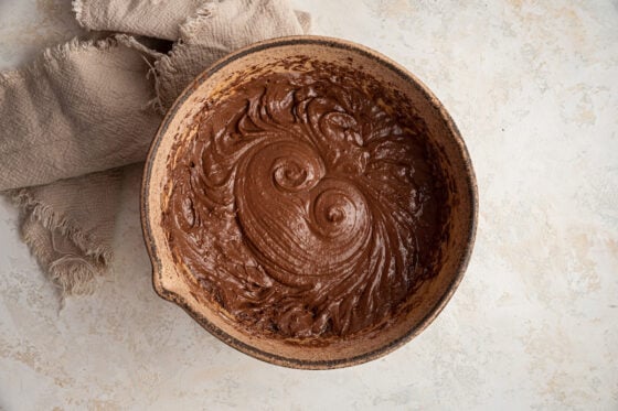 Chocolate cupcake batter.